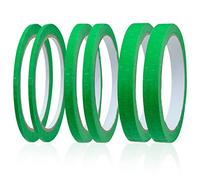 6 rollos de cinta adhesiva verde, cintas de línea fina para pintores, cinta de carrocero de artista de 3 mm/7 mm/12 mm de ancho, cinta de enmascarar escribible de 22 yardas, cinta de enmascarar