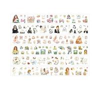 6 rollos de cinta troquelada de paisaje de 50 mm x 2 m, resistente al agua, cinta adhesiva de PET para álbumes de recortes, diario, álbum de fotos, adhesivo de mariposa de fantasía