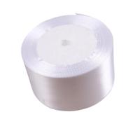 6 rollos de cintas satén blancas for decoración bodas, fiestas y regalos para Embalaje en Caja(25mm)