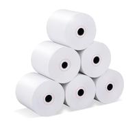6 Rollos de Papel Térmico, 80x80mm Rollo de Papel Ticket Térmico, Papel de Recarga para Cámaras Instantánea Infantiles, no Adhesivo, para Impresoras TPV, Cash Register, Impresora Térmica de Ticket