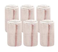 6 rollos de vendaje elástico de alta calidad, vendaje cohesivo de compresión, vendaje deportivo, vendaje de gasa para soporte de tobillo, lesiones de brazos, piernas o pecho (7,5 x 4,5 cm)