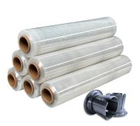 6 Rollos Film Embalar - Film Estirable Embalar - Film Embalaje - Film Transparente Embalaje - Film Embalar Transparente - Film Embalar Transparente (6 Rollos Film 275m + Aplicador)