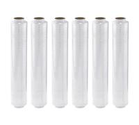 6 Rollos film estirable | +/-2kg | Film transparente para embalar de 50cm ancho 23my | Film estirable manual