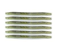 6 señuelos de lombriz de tierra de plástico suave duradero de dos tonos adecuados para pesca en agua salada y agua dulce (SO125-5)