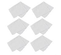6 servilletas de algodón de 42 x 42 cm con borlas para decoración de bodas, cenas, fiestas, compatibles con caminos de mesa, blanco, negro, beige, naranja, verde, morado (blanco)