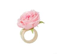 6 servilleteros de flores diseñados para dar un elegante toque floral a bodas y varias ocasiones especiales con construcción funcional (rosa)