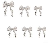 6 servilleteros de lazo, elegantes servilleteros de mariposa de aleación de zinc para decoración de mesa de estilo europeo, accesorios de vajilla dorados y plateados para hotel, restaurante, hogar