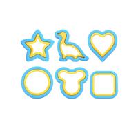 6 Sets Sandwich Mold Bread Cutter Cute Cartoon Dinosaur Star Love Heart Breakfast Lunch DIY Bento To