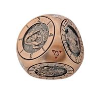 6-Sided Metal Spinner Dice, Table Game Spinner with Magnetic Storage Box, Portable Entertainment Game Supplies for Family, Bar, Competition, Leisure, Gatherings