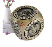 6-Sided Metal Spinner Dice, Table Game Spinner with Magnetic Storage Box, Portable Entertainment Game Supplies for Family, Bar, Competition, Leisure, Gatherings