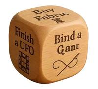6-Sided Wooden Quilting Task Dice | Fun Handmade Engraved Sewing Decision Dices Craft,Sewing Task Game For Designers Craft Lovers Mothers Grandmas Tailors Sewists Enthusiasts, Stocking Stuffers
