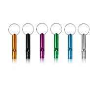 6 Silbatos de Seguridad para Niños, Silbato de Emergencia para Niños y Adultos, Silbato Entrenador, Silbato Adiestramiento Mascotas, Aleación Aluminio, para Actividades al Aire Libre