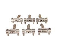 6 sillines de puente de guitarra eléctrica, tornillo de montaje, sillín de cuerda fija para accesorios de guitarra eléctrica, pieza de repuesto