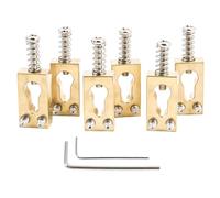 6 sillines de puente de trémolo para guitarra, puente vibrato de latón, repuesto de puente eléctrico de calabaza, código de cuerda