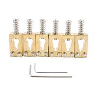 6 sillines de puente para guitarra eléctrica, espaciado de cuerdas, 10,5 mm, vibrato de latón, fácil de usar, accesorios de guitarra eléctrica, fácil de usar
