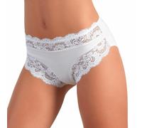 6 Slip Mujer Jadea Algodón Elástico con Inserciones de Encaje Frente - 742 x6