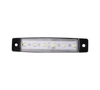 6 SMD LED luces externas del coche 12V/24V Auto para autobús para camión luz indicadora de marcador lateral lámpara advertencia trasera remolque bajo(12V,Blanco)