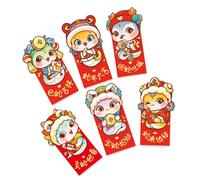 6 sobres chinos de enrojecimiento del año de la serpiente, bolsillo para billetes, sobre de enrojecimiento, festival de, bolsillo decorativo para dinero de la suerte, Hong Bao