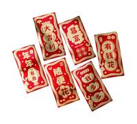 6 sobres de enrojecimiento del zodiaco de serpiente 2025 Hongbao para celebración del Año Nuevo chino, festivales de primavera, paquetes de dinero, bolsas de regalo de bendición
