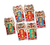 6 sobres rojos para dinero del Año del Caballo 2026 de la suerte, bolsa de papel para la celebración del Año Nuevo chino, paquete rojo