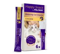 FELIWAY Happy Snack sabor pollo - Deliciosos y cremosos premios calmantes para gatos (6 sobres). Ayuda a los gatos a sentirse más tranquilos y a mejorar vuestro vínculo.