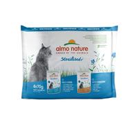 almo nature Functional Sterilised Comida Húmeda Multipack Bacalao y Pollo para Gatos (6 x 70 Gramos)