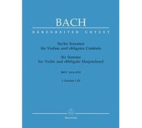 6 Sonaten für Violine und obligates Cembalo BWV 1014-1019. 1 Band (inglés) Musiknoten - 1. Dezember 2005