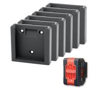 6 soportes de batería para Bosch 18 V, soporte de pared con bloqueo, fijación para baterías ProCore y GBA Pro, color azul