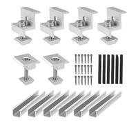 6 soportes de montaje de panel solar de aleación de aluminio resistente con varios tipos de techo y aplicaciones marinas panel solar
