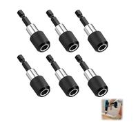 6 soportes magnéticos para puntas de 1/4 pulgadas (60 mm), soporte magnético con imán fuerte, compatible con taladros y destornilladores Makita, destornilladores inalámbricos, herramientas eléctricas