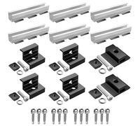 6 soportes portátiles de aluminio resistentes para paneles solares para una fácil instalación en techos planos de cemento inclinados