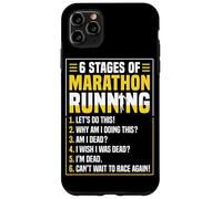 6 Stages of Marathon Run Funny Runner Humor Carcasa para iPhone 11 Pro MAX