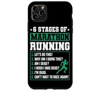 6 Stages of Marathon Run Funny Runner Humor Carcasa para iPhone 11 Pro MAX