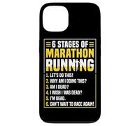 6 Stages of Marathon Run Funny Runner Humor Carcasa para iPhone 13