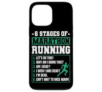 6 Stages of Marathon Run Funny Runner Humor Carcasa para iPhone 13 Pro MAX