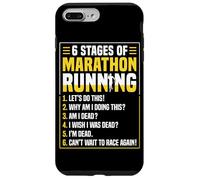 6 Stages of Marathon Run Funny Runner Humor Carcasa para iPhone 7 Plus/8 Plus