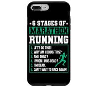 6 Stages of Marathon Run Funny Runner Humor Carcasa para iPhone 7 Plus/8 Plus
