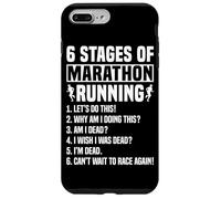 6 Stages of Marathon Run Funny Runner Humor Carcasa para iPhone 7 Plus/8 Plus