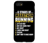 6 Stages of Marathon Run Funny Runner Humor Carcasa para iPhone SE (2020) / 7/8