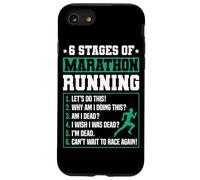 6 Stages of Marathon Run Funny Runner Humor Carcasa para iPhone SE (2020) / 7/8