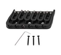 6 String Metal Guitar Bridge, 10.8mm String Distance, Black Replacement Part for Guitars, sturdy and Easy to Install, Ideal for Repairing or Upgrading Your Instrument