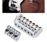 6 String Saddle Headless Guitar Bridge Tailpiece With Involved String Device for Headless Guitar Accessories Replacement Part