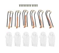 6 Stück Billardtisch-Pocket-Rail-Schiebeschiene mit Netztaschen, höhenverstellbare Billardtischschienen für 8-Ball- und chinesische Pooltische, inklusive Schrauben für einfache