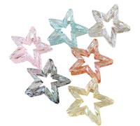 6 Stück Stern Haarspangen,Mittelgroße Pentagramm Claw Clip,Haarstyling Zubehör,Rutschfeste Haarklammern,Haarschmuck für Girls Mädchen Damen Frauen,Haar Clips für Dünnes Dickes Haar,Zufällige Farbe