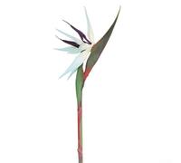 6 tallos artificiales de pájaro del paraíso para decoración de jardín interior, boda y eventos con aspecto realista y soporte de alambre de hierro flexible (azul trompeta)