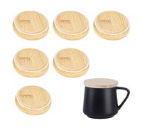 6 Tapas de Cristal Herméticas Con Anillo de Silicona - Almacenamiento a Prueba de Polvo, Protectoras Para Alimentos, Reutilizables (8,2 x 1,7 cm)