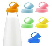6 tapas de silicona para dispensador de botellas de leche de 48 mm de diámetro y carne para latas de fuga (color)