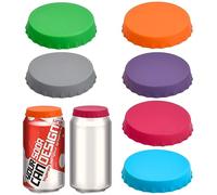6 Tapas de Silicona para Latas de Bebidas y Cervezas - Coloridas con Cierre a Prueba de Fugas para Refrescos
