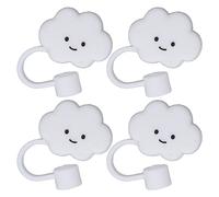 6 Tapas de Silicona para Pajitas, Cubierta de Pajita Stanley para Pajitas Reutilizables, Lindo Tapón de Pajita a Prueba de Polvo para Viajes a Casa Al Aire (4 tapas de paja de