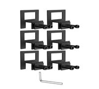 6 tapones ajustables para colchón, estabilizadores de metal, barra de retención para cama ajustable en su lugar, soporte de marco de cama